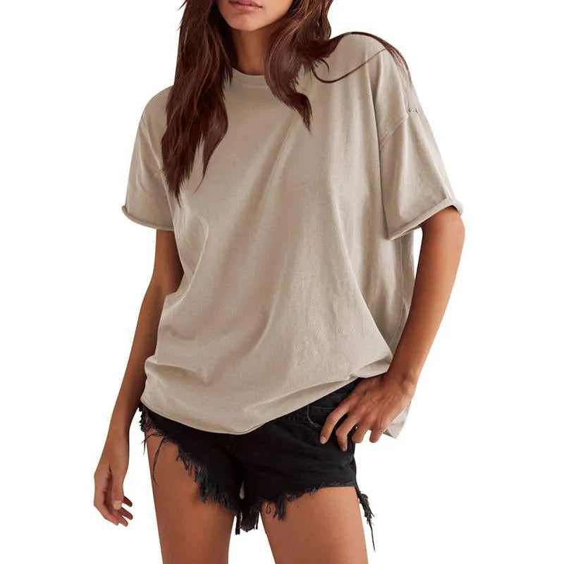 Women Loose Oversized Tops Basic Tee