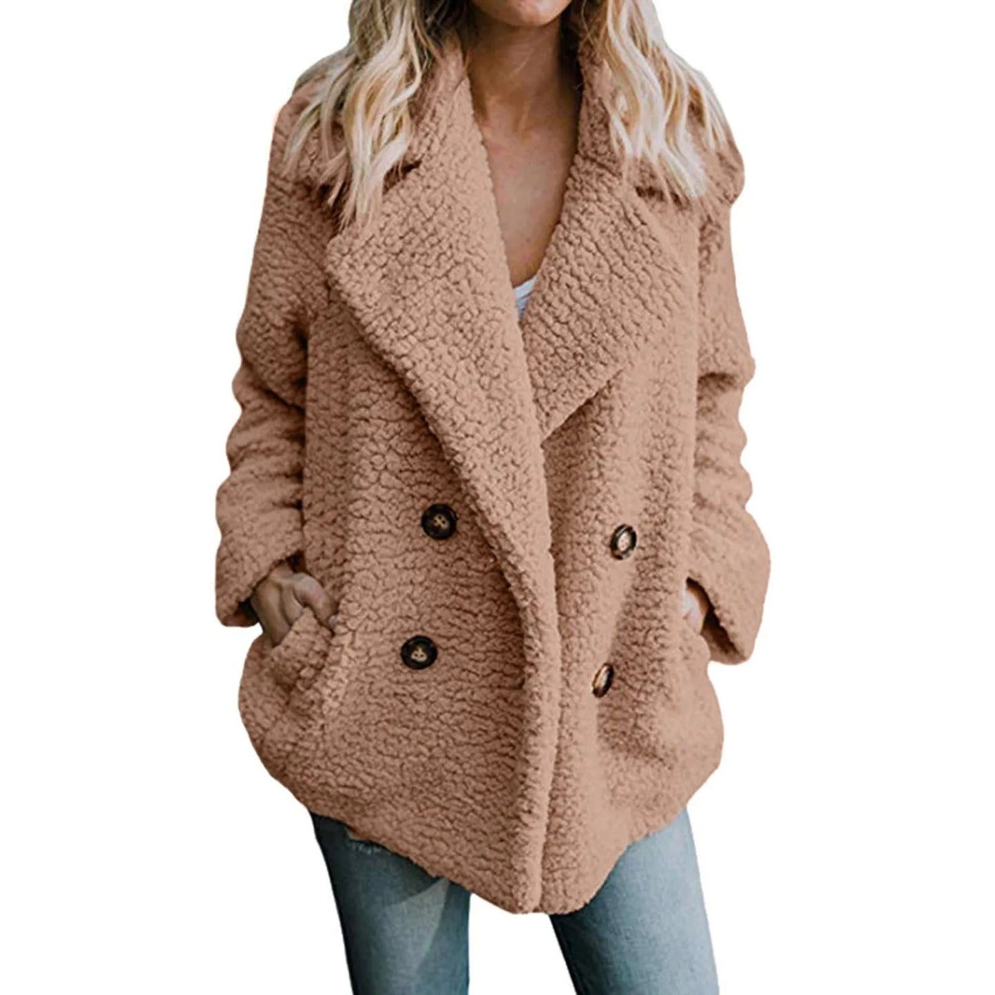 Women'S Casual Jacket Winter Warm Outwear Ladies Coat Overcoat