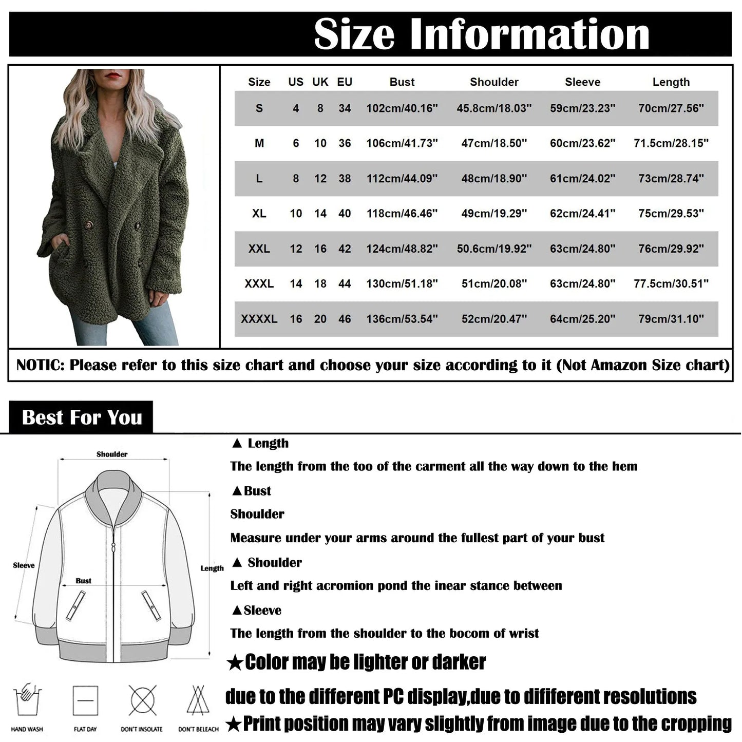 Women'S Casual Jacket Winter Warm Outwear Ladies Coat Overcoat