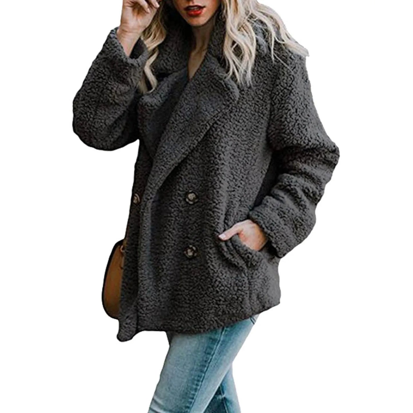 Women'S Casual Jacket Winter Warm Outwear Ladies Coat Overcoat