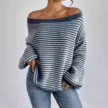 Women's Sweater Oversized Long Sleeve Knit Pullover Top with Soft Stretchy