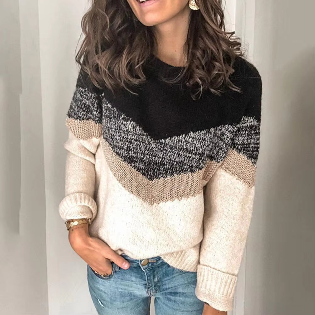 Women Sweater Long Sleeve Knitted Sweater