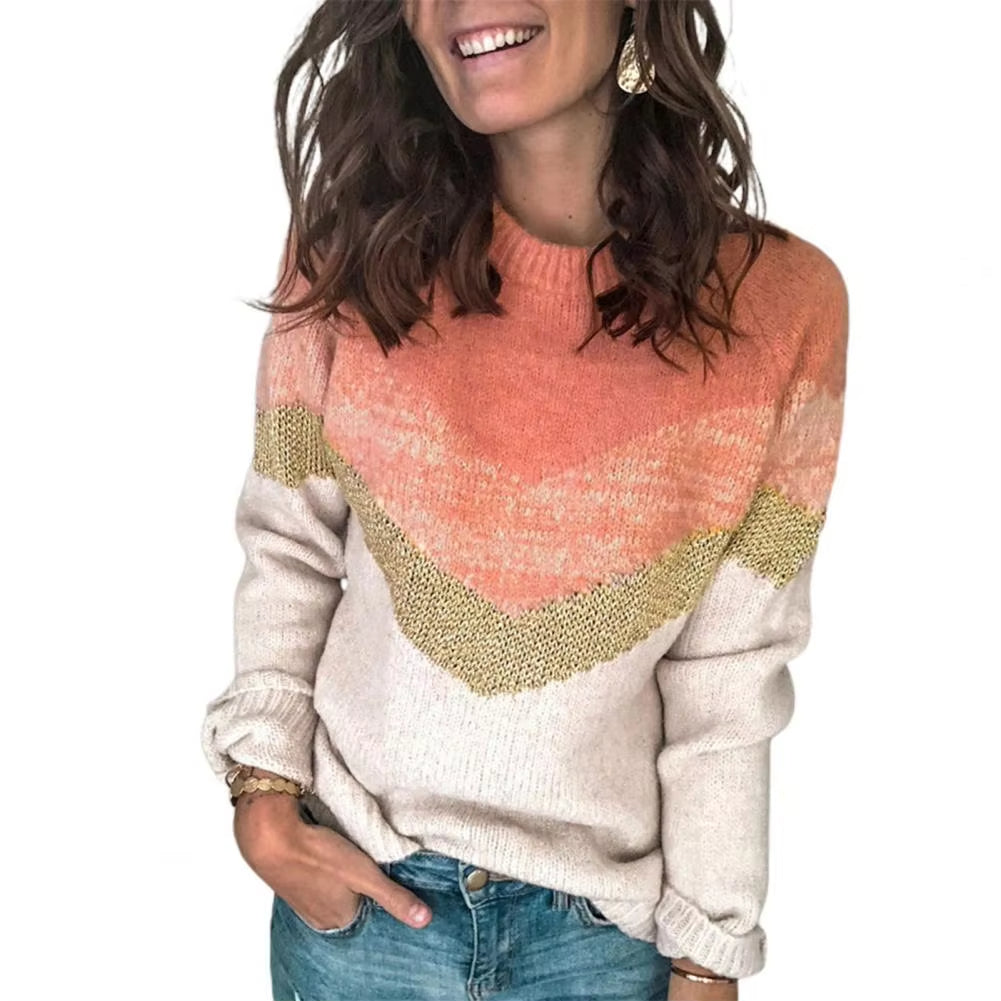 Women Sweater Long Sleeve Knitted Sweater