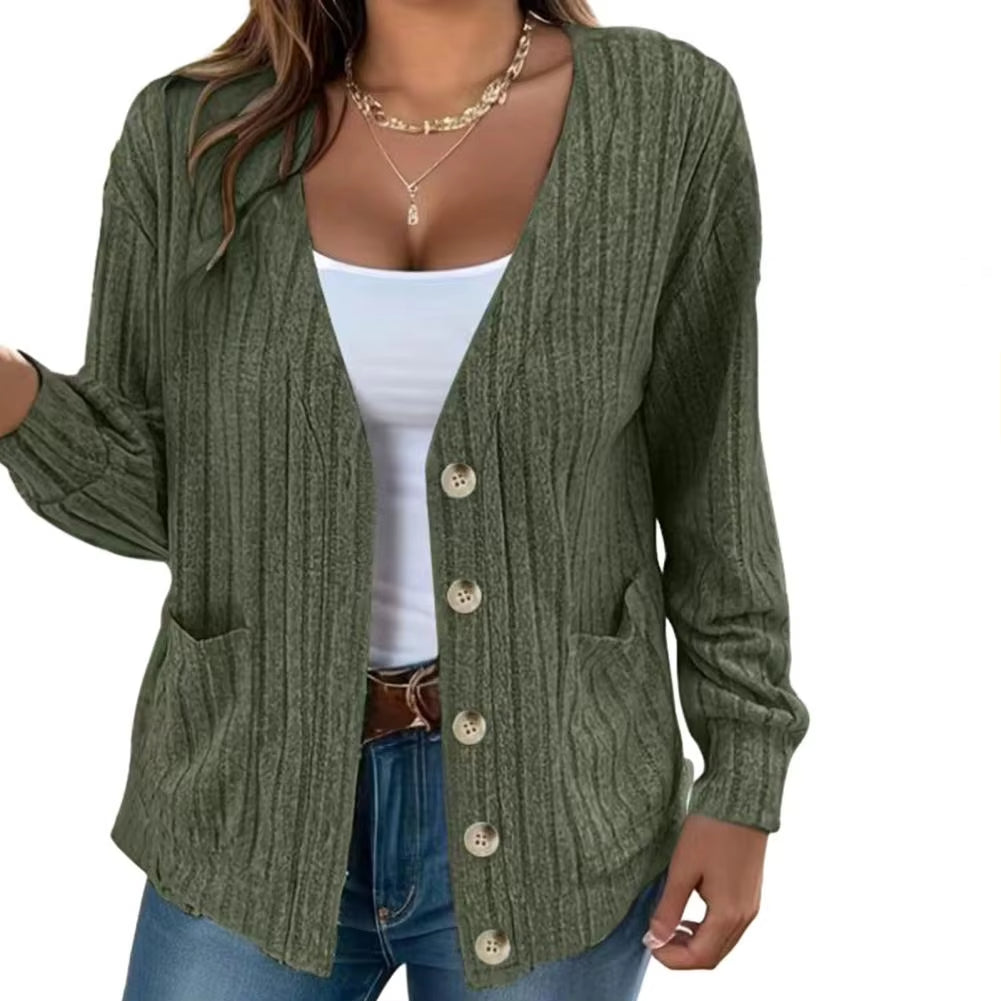 Women Casual Jacket Women Fall Coat Stylish Women's Knitted Cardigan Coat