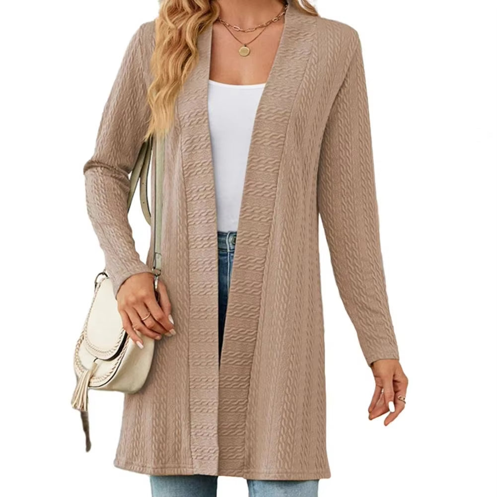 Women Coats Spring Fall Loose Fit Solid Color Jacket