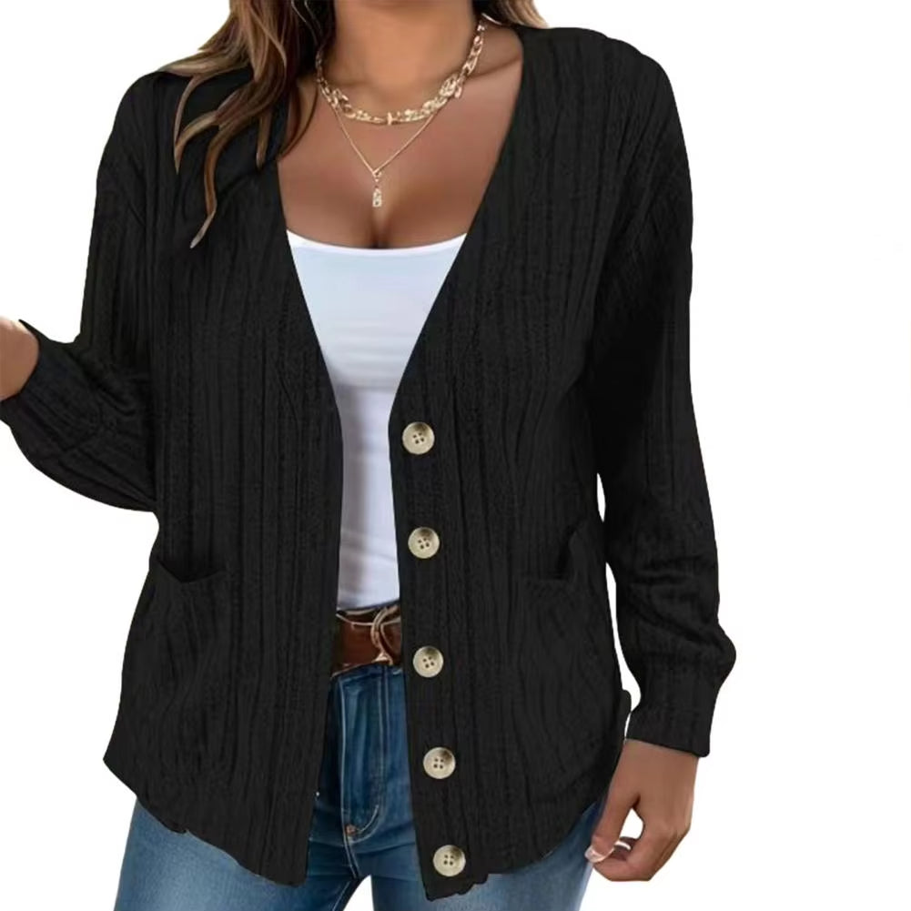 Women Casual Jacket Women Fall Coat Stylish Women's Knitted Cardigan Coat