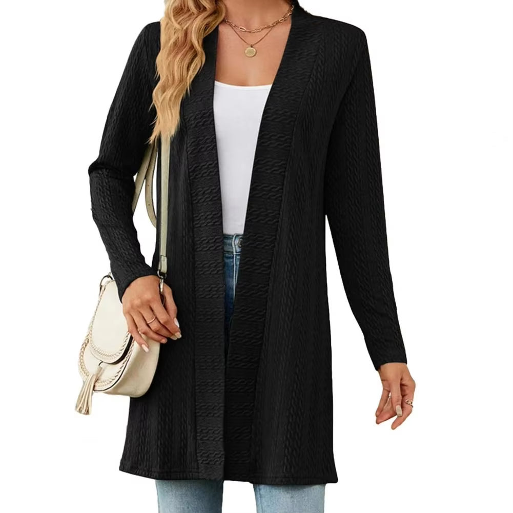 Women Coats Spring Fall Loose Fit Solid Color Jacket