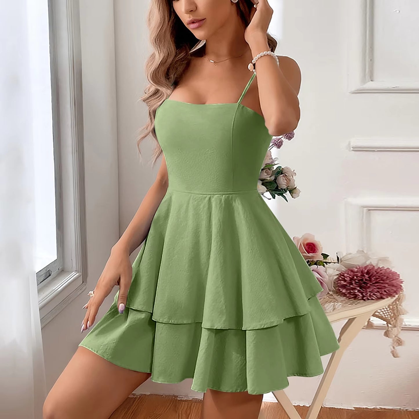 New Sexy Cake Dress Women'S Trendy Suspender Dress