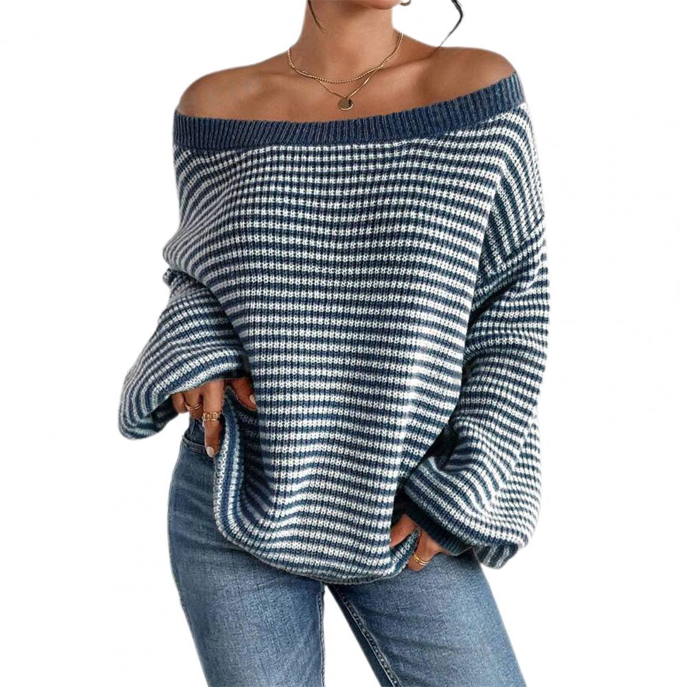 Women's Sweater Oversized Long Sleeve Knit Pullover Top with Soft Stretchy