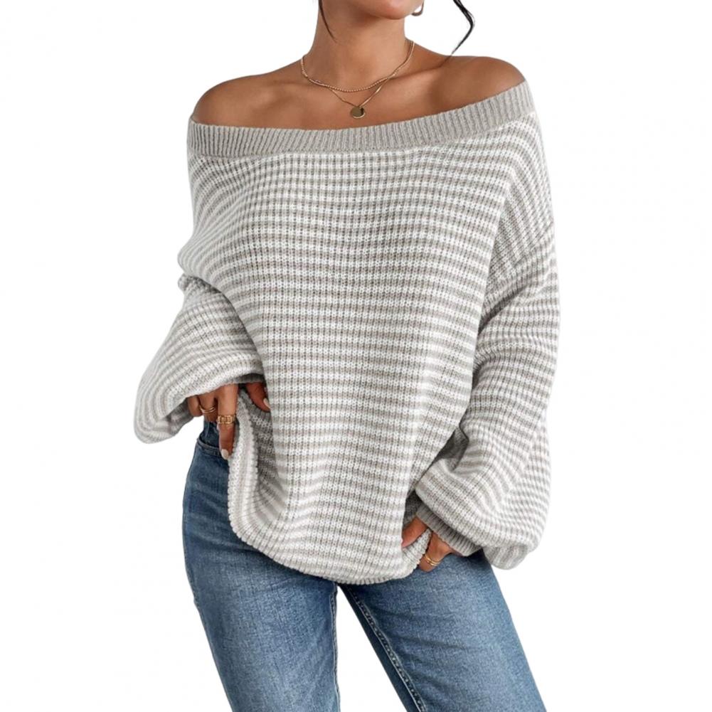 Women's Sweater Oversized Long Sleeve Knit Pullover Top with Soft Stretchy