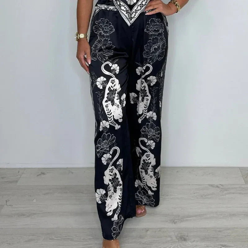 Women's Tube Top And Pants Set